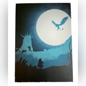 The Witcher Geralt night scene by Displate metal sign